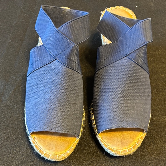 White Mountain Blue Wedge Sandals - Picture 3 of 8